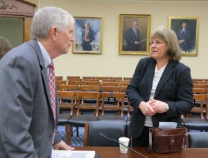 Rep. Mo Brooks, R-Ala., and Huntsville City Schools teacher Christine Sutton