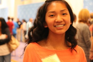 Scripps speller Meah N. Wilburn successfully survived two instant-elimination live-spelling rounds of this year's preliminary competition, but didn't make the semifinals cut. (Jennifer-Leigh Oprihory/ MEDILL NEWS SERVICE)