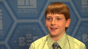 Despite a promising start, Sterling A. Holland was eliminated from Scripps National Spelling Bee preliminaries on Wednesday.  (Brina Monterroza/MEDILL NEWS SERVICE)