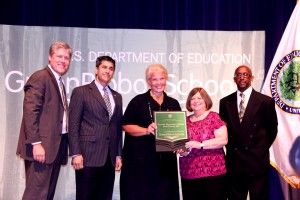 Travilah Elementary School in North Potomac, Md. accepted an award as a U.S. Department of Education Green Ribbon School Tuesday. (Caroline Cataldo/MEDILL)