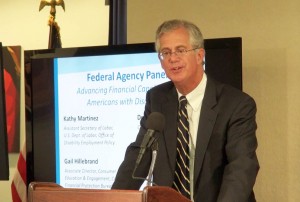 Michael Morris, executive director of National Disability Institute, speaking at the panel.