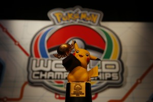 Each champion received a trophy as well as scholarships and other prizes. Pikachu, the mouse, has been the mascot of the franchise since it began. Photo courtesy of the Pokémon Company International