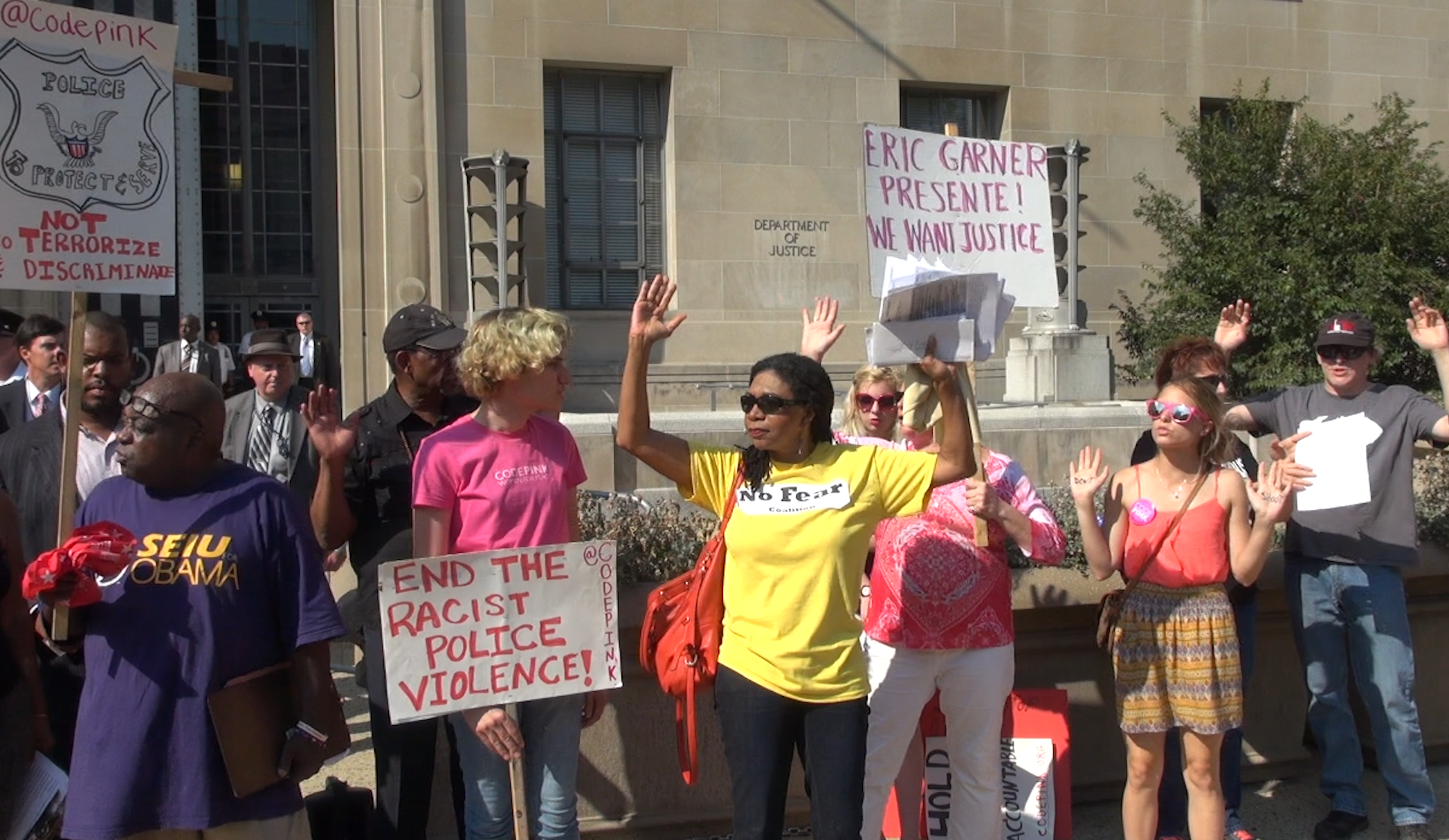Protesters demand attorney general do more about police militarization