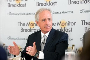 Sen. Corker calls for increased surveillance by the "inept" NSA program (Michael Bonfigli/The Christian Science Monitor)