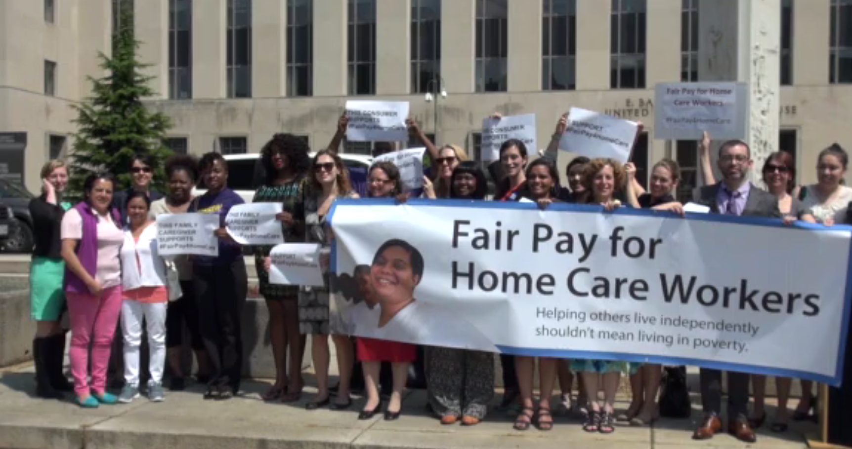 Home care workers push for higher minimum wage