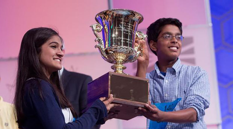 It happened again! Scripps Bee declares co-champs, eighth graders Vanya and Gokul