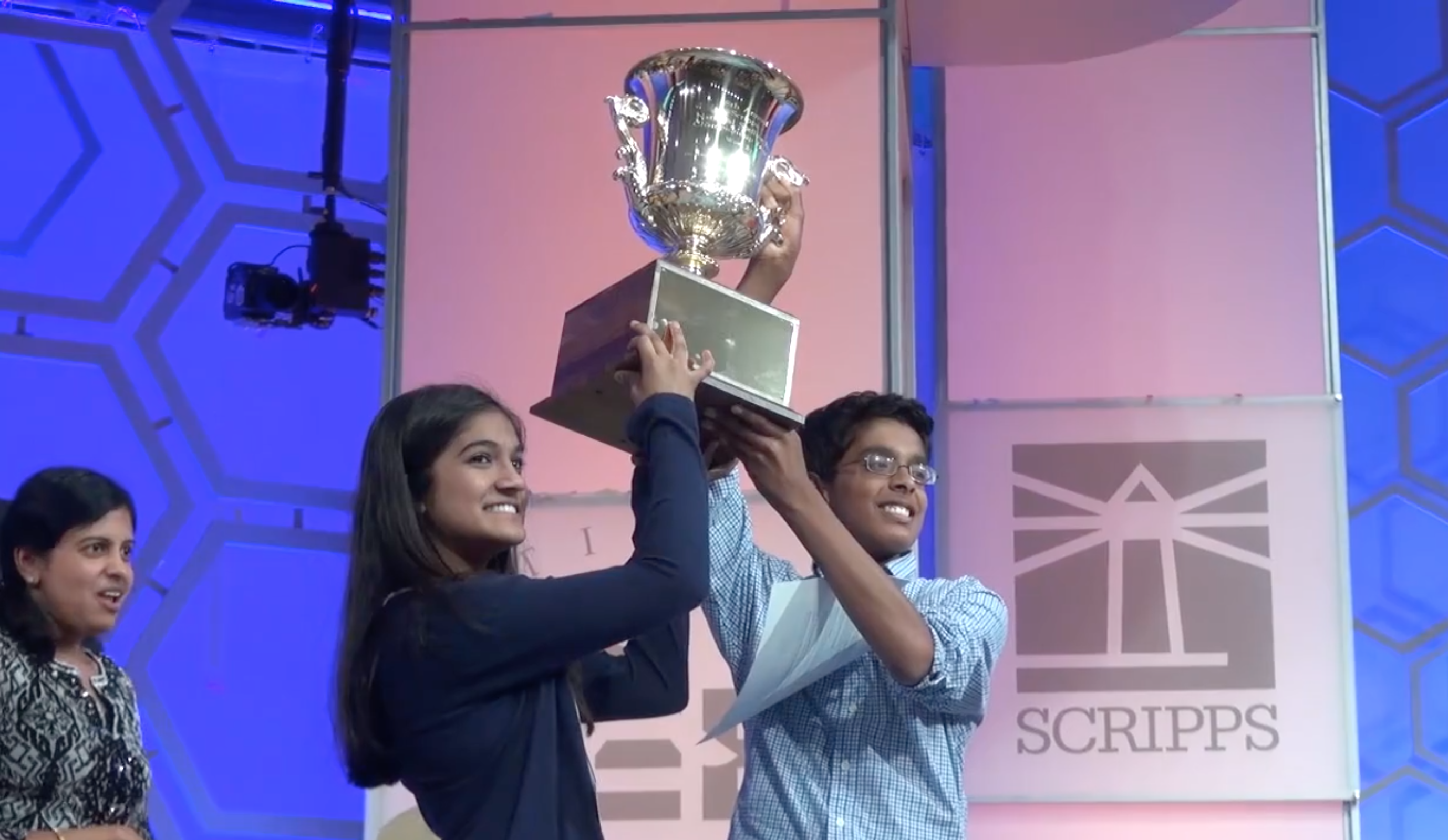 Olathe’s Vanya Shivashankar wins spelling title, but she has to share it