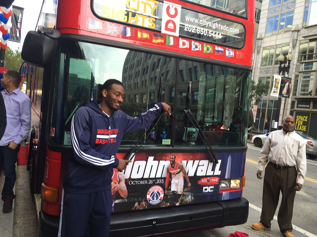 Wizards star John Wall inducted into Ride of Fame