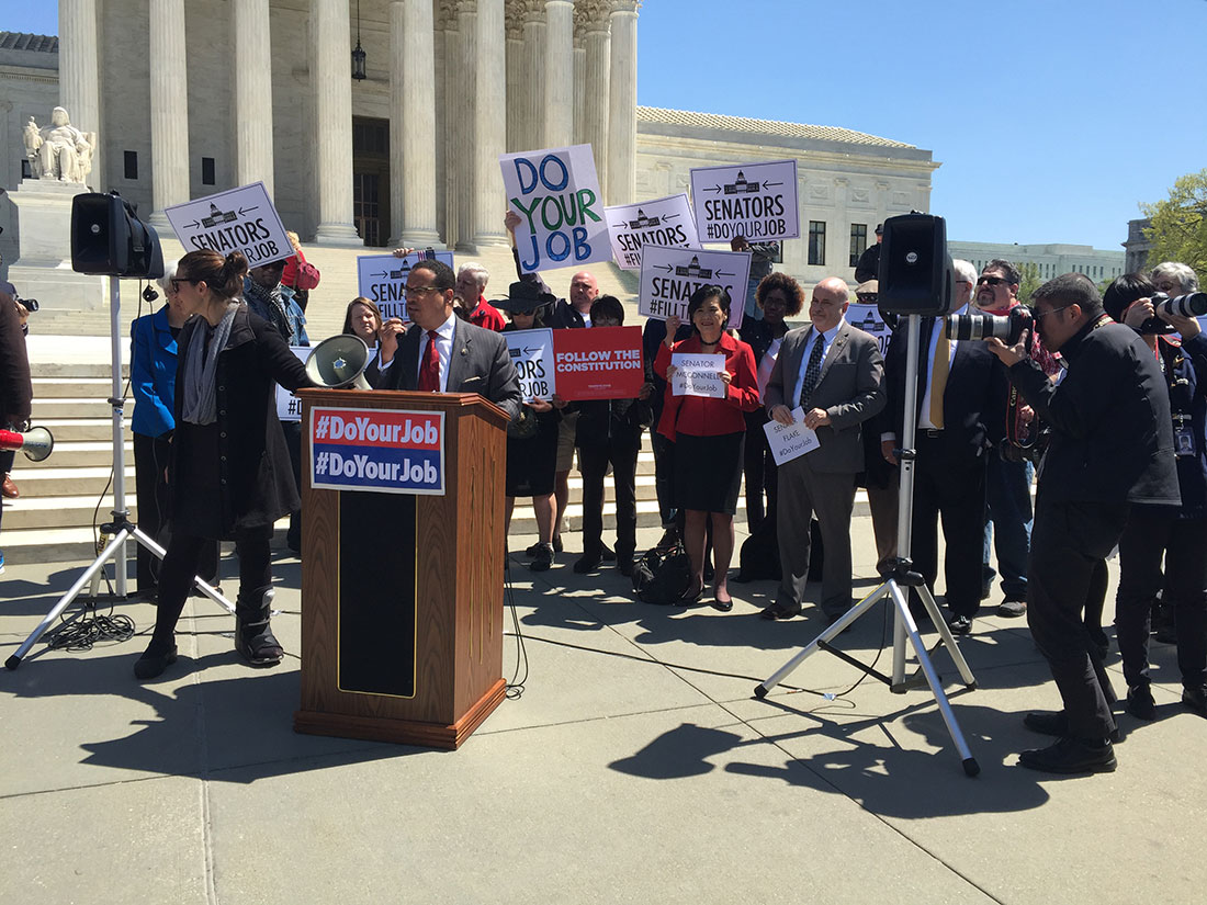 Hundreds rally in front of Supreme Court demanding Senate “do their jobs”