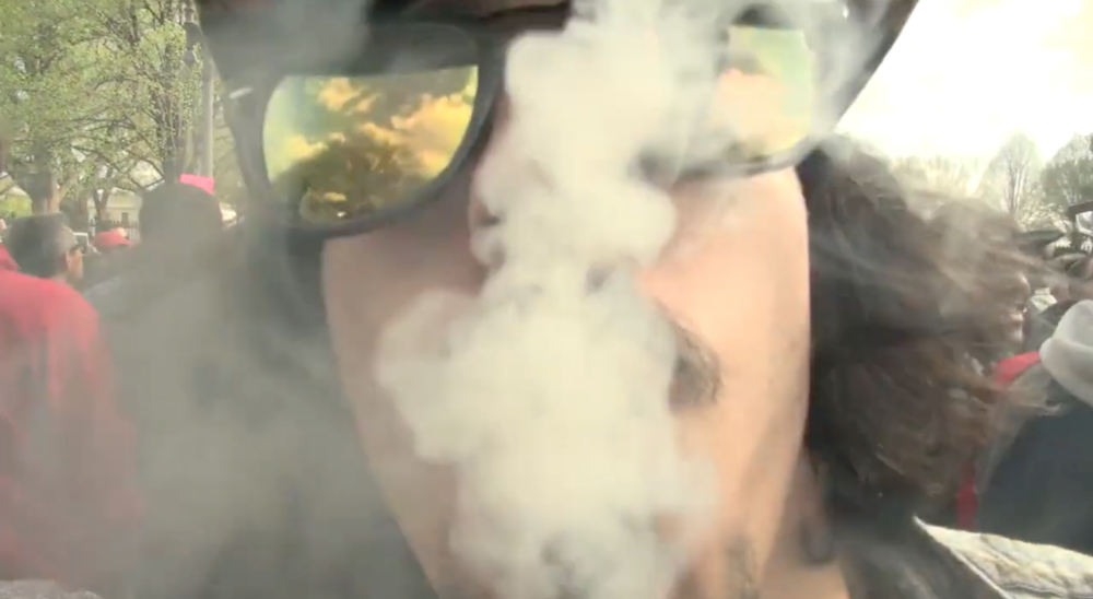 Marijuana smoke-out in front of the White House
