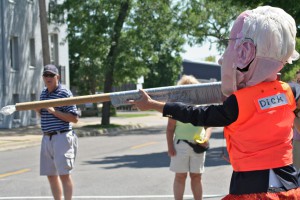 A Dick Cheney impersonator at the Art Car Parade in Uptown - Wedge, Minneapolis, Minnesota - July 21, 2007. 