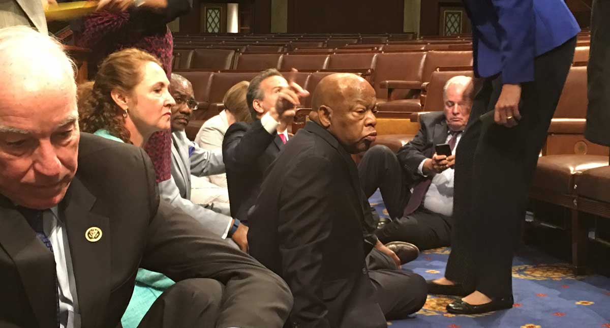 Sit-ins are a rarity for Congress, but not unheard of