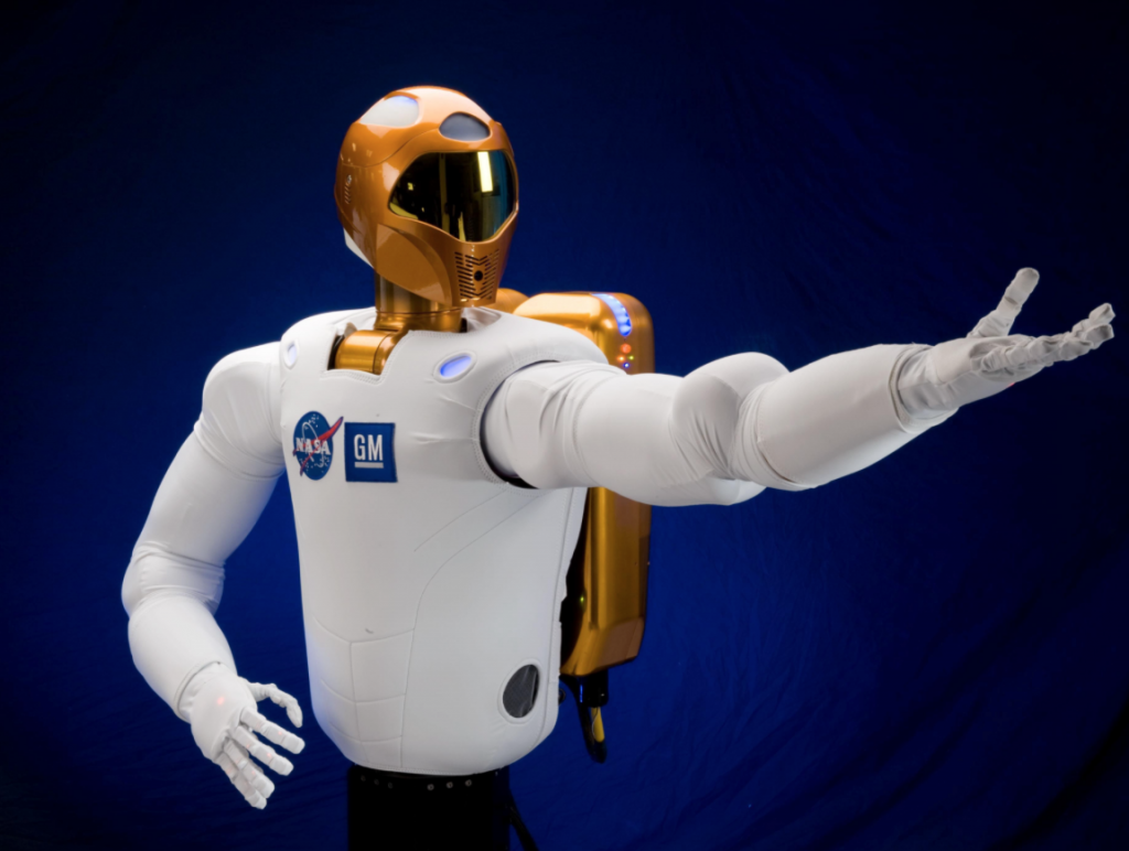 NASA robonaut designed to work inside spacecraft. Courtesy of NASA. 