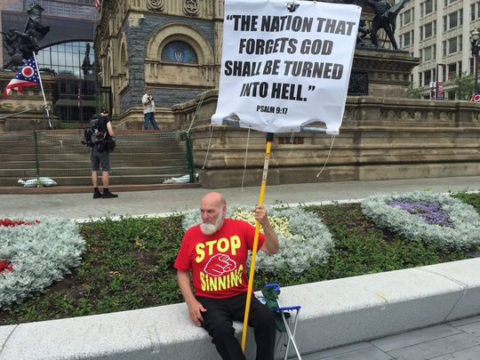 red shirt protester RNC