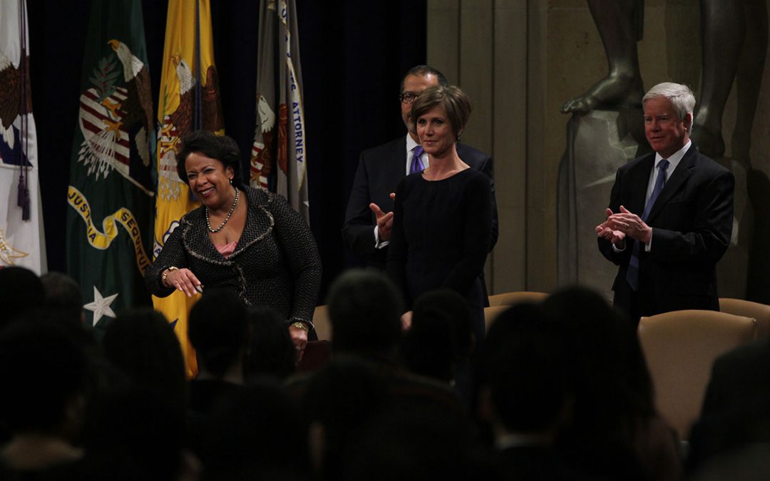 Lynch Bids Farewell to Justice Department