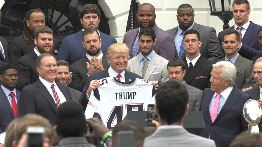 Super Bowl champs at the White House