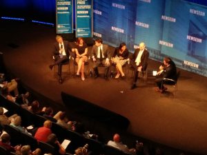 panel journalist newseum jim acosta julie pace charlie spiering kriten glenn thrush