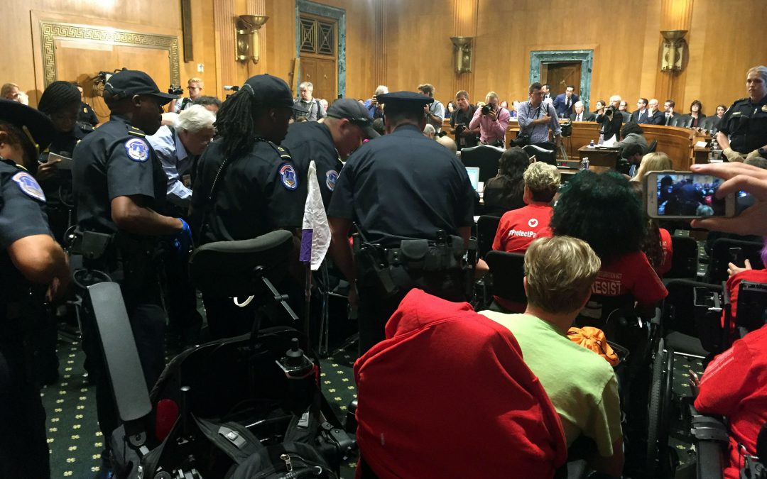 Protesters ejected from Obamacare repeal Senate hearing