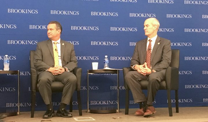 Congressmen clash over separation of defense budget at Brookings talk