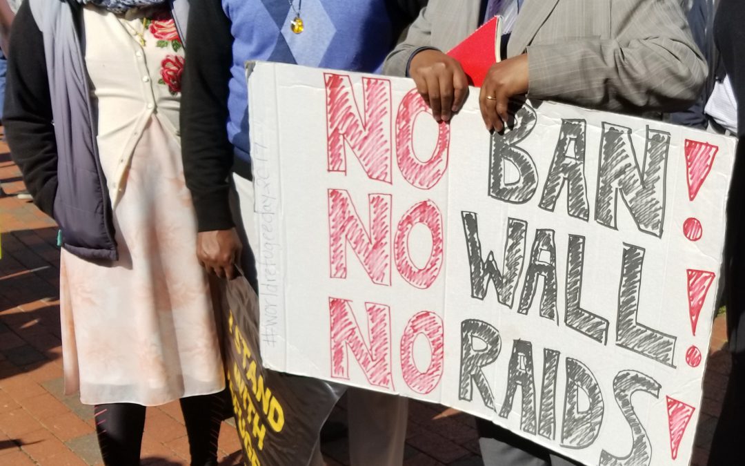 A show of unity at a rally against President Trump’s travel Ban