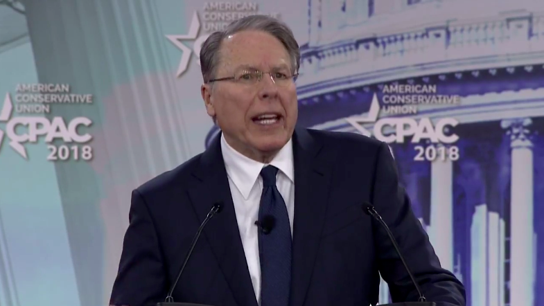 NRA chief accuses Democrats and media of “exploiting tragedy for political gain”