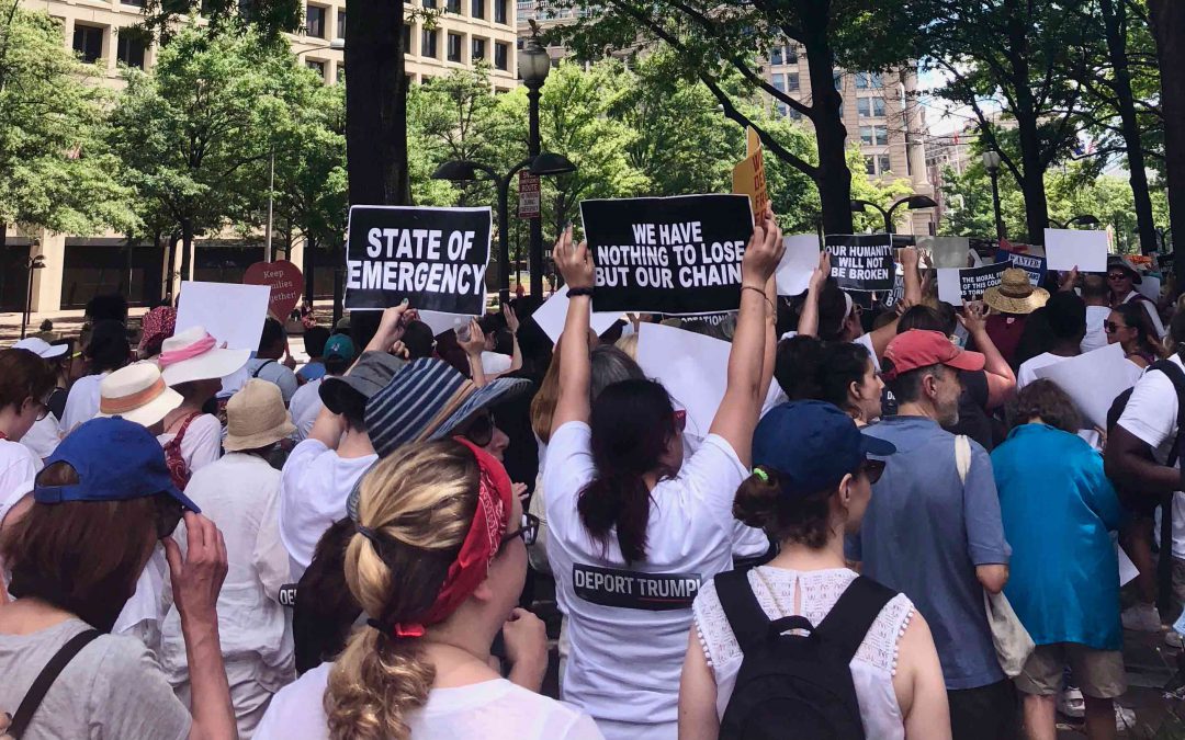 Hundreds of women march on Washington to protest Trump immigration policy