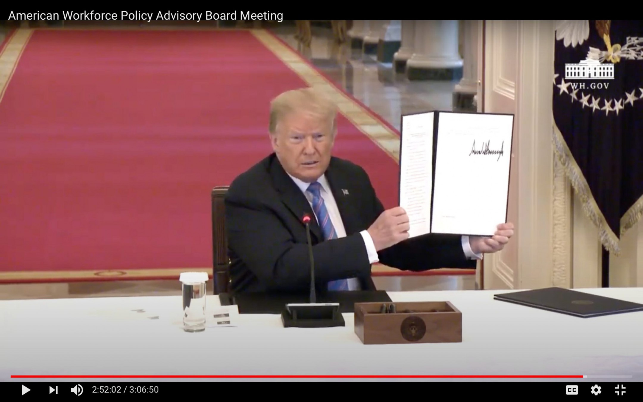 list of executive orders from trump