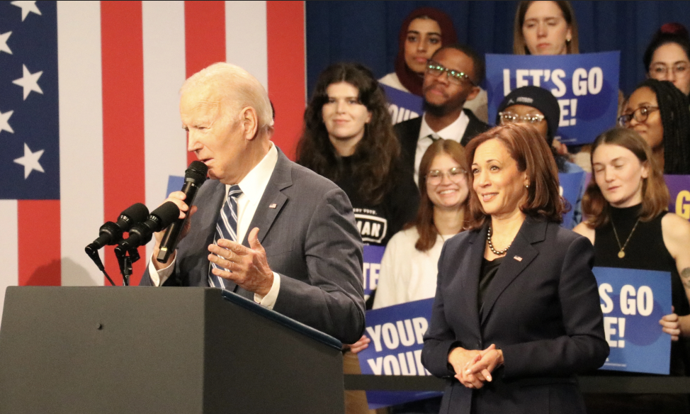 Biden and Harris celebrate Democrat’s midterm performance at DNC event