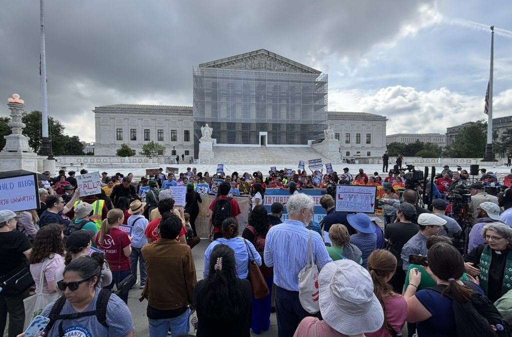 Immigrant Advocates Protest Outside Supreme Court As Justices Hear Oral Arguments for Birthright Citizenship