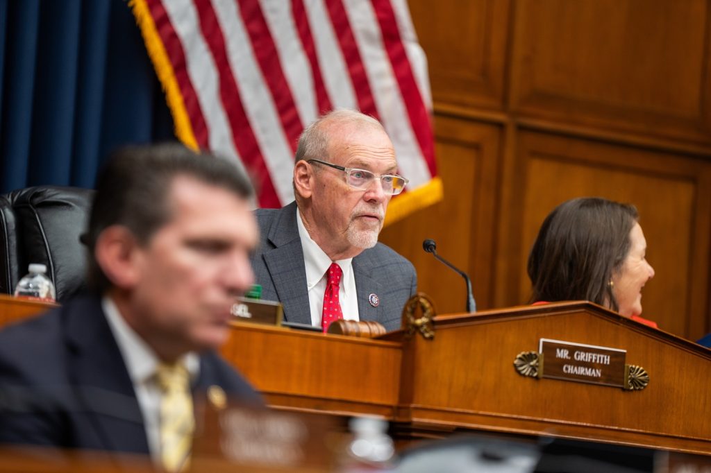 Health Subcommittee Chair Rep. Morgan Griffith, R-Va., speaks at an Apr. 15 hearing (Photo by Stephen Voss, courtesy of I AM ALS)